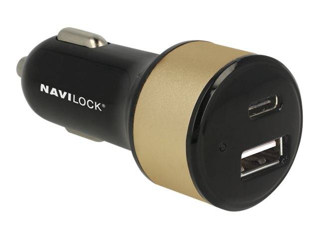 Navilock Car charger - Auto-Netzteil - 3 A (USB, USB-C)