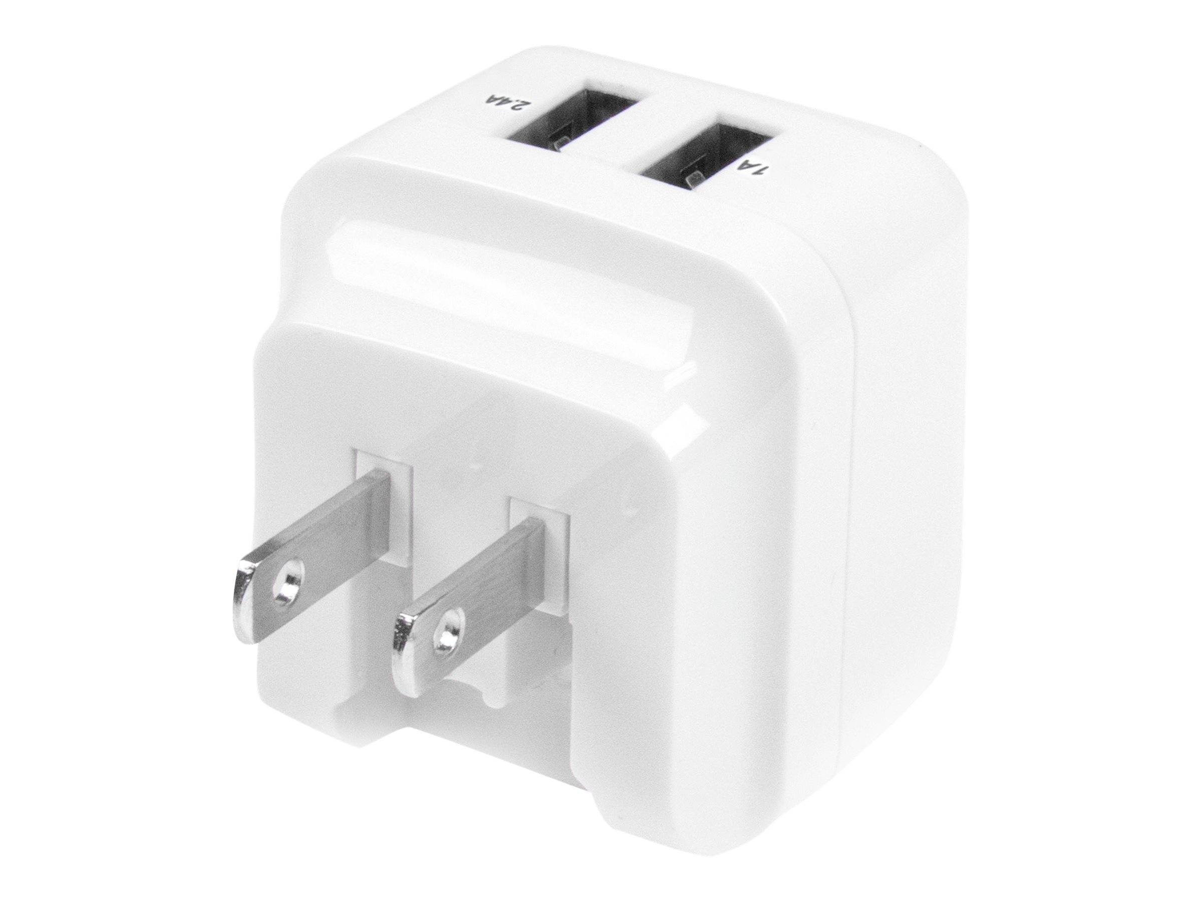 StarTech.com 2 Port USB Ladegerät / Netzteil - 2-fach Ladestecker 17 Watt / 3.4 Amp - Dual Reiseladegerät 110 / 220V - W