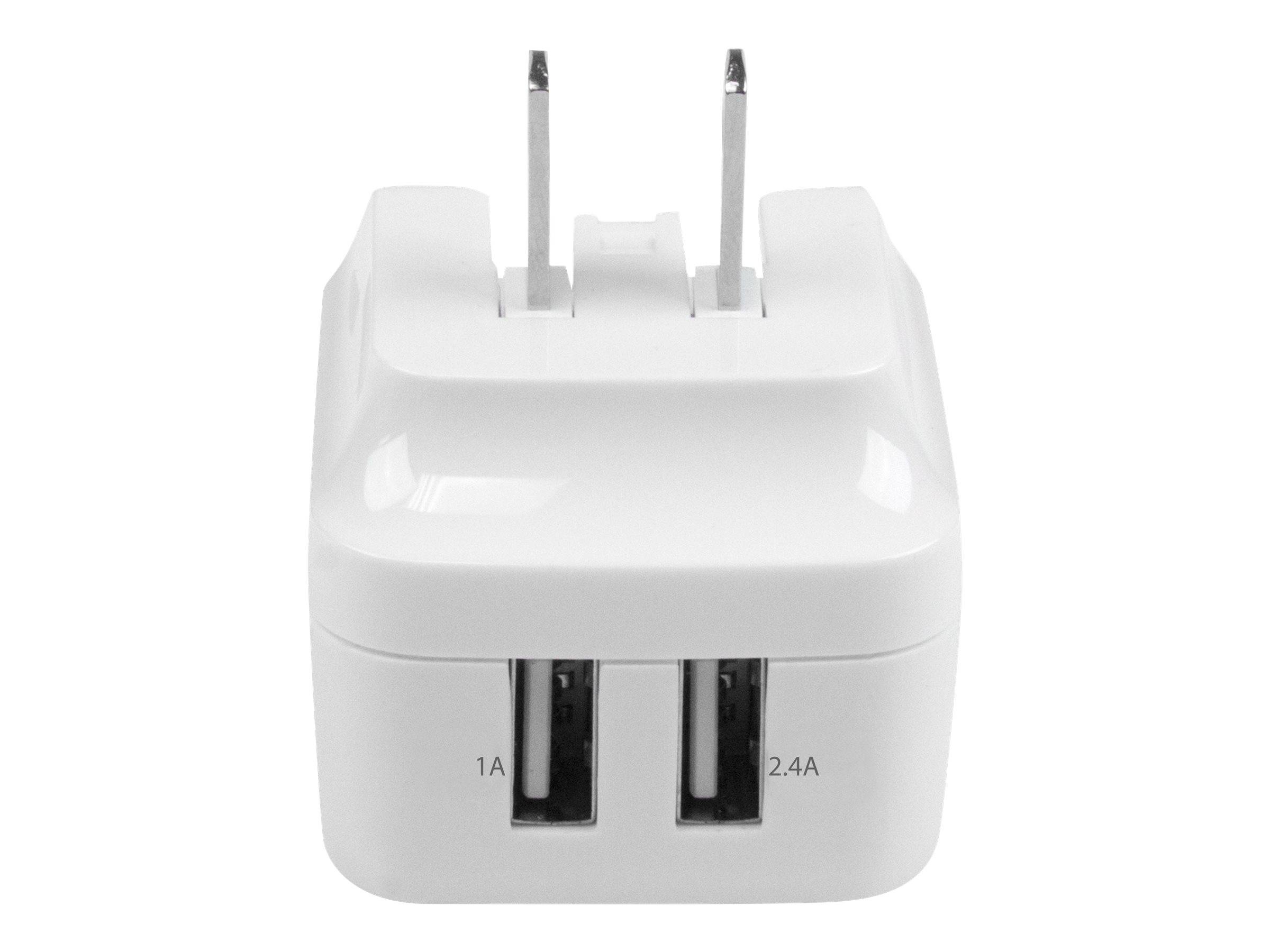 StarTech.com 2 Port USB Ladegerät / Netzteil - 2-fach Ladestecker 17 Watt / 3.4 Amp - Dual Reiseladegerät 110 / 220V - W