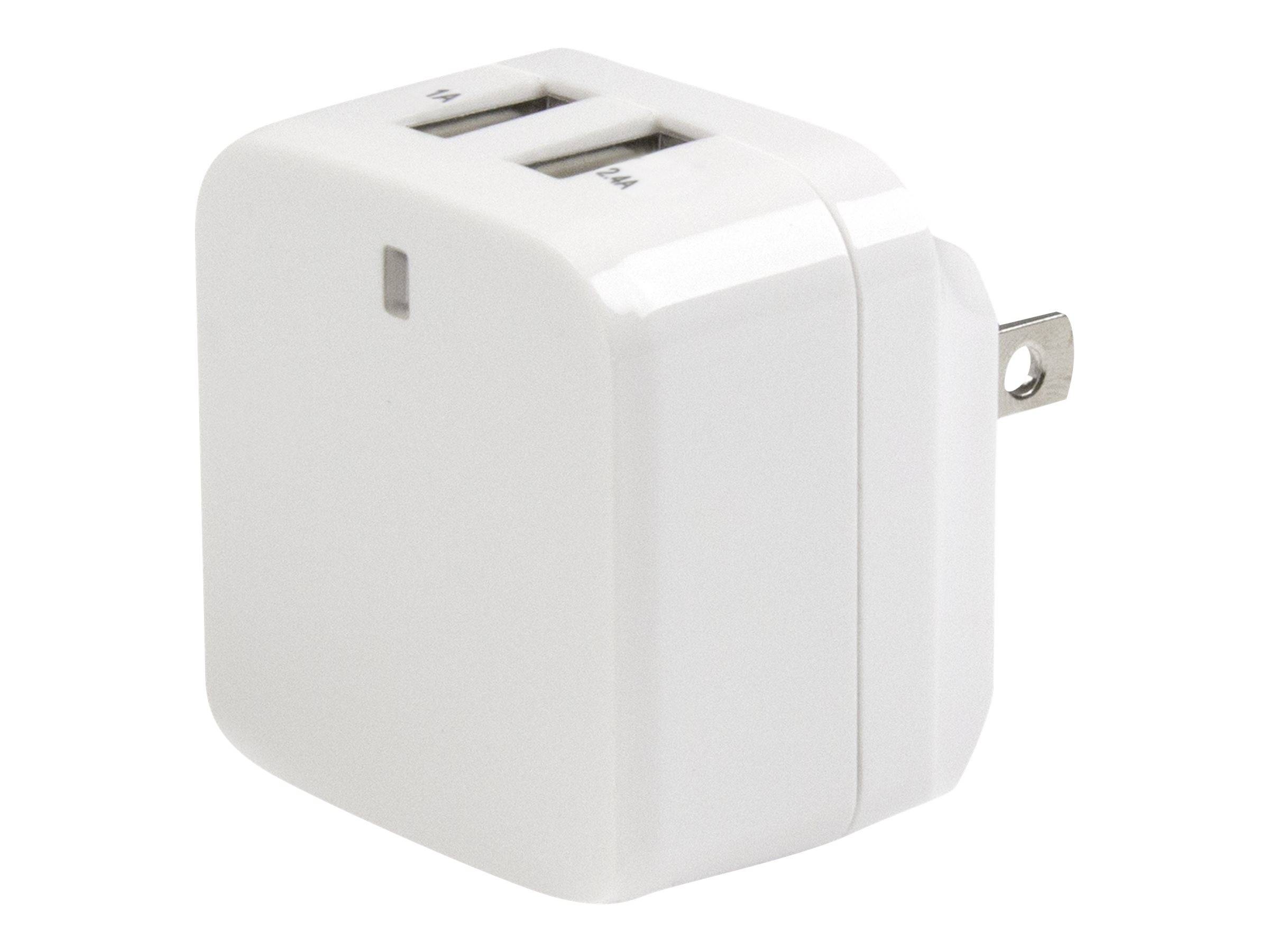 StarTech.com 2 Port USB Ladegerät / Netzteil - 2-fach Ladestecker 17 Watt / 3.4 Amp - Dual Reiseladegerät 110 / 220V - W