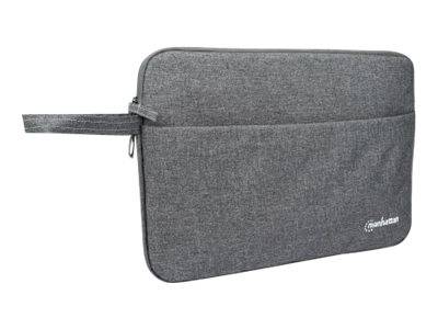 Manhattan Seattle Laptop Sleeve 14.5"", Grey, Padded, Extra Soft Internal Cushioning, Main Compartment with double zips,