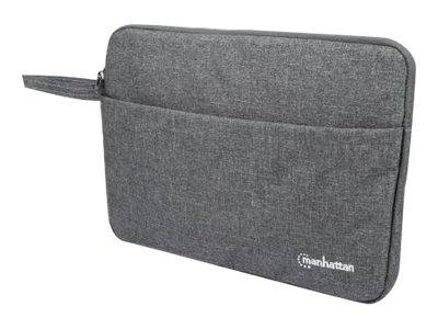 Manhattan Seattle Laptop Sleeve 14.5"", Grey, Padded, Extra Soft Internal Cushioning, Main Compartment with double zips,