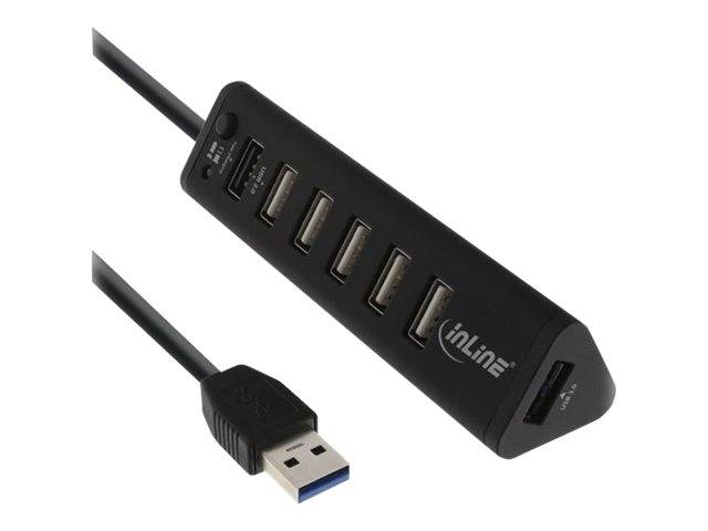INLINE - Smart Hub - 7-fach USB 3.0 / 2.0 Hub mit Schnelllade-Anschluss
