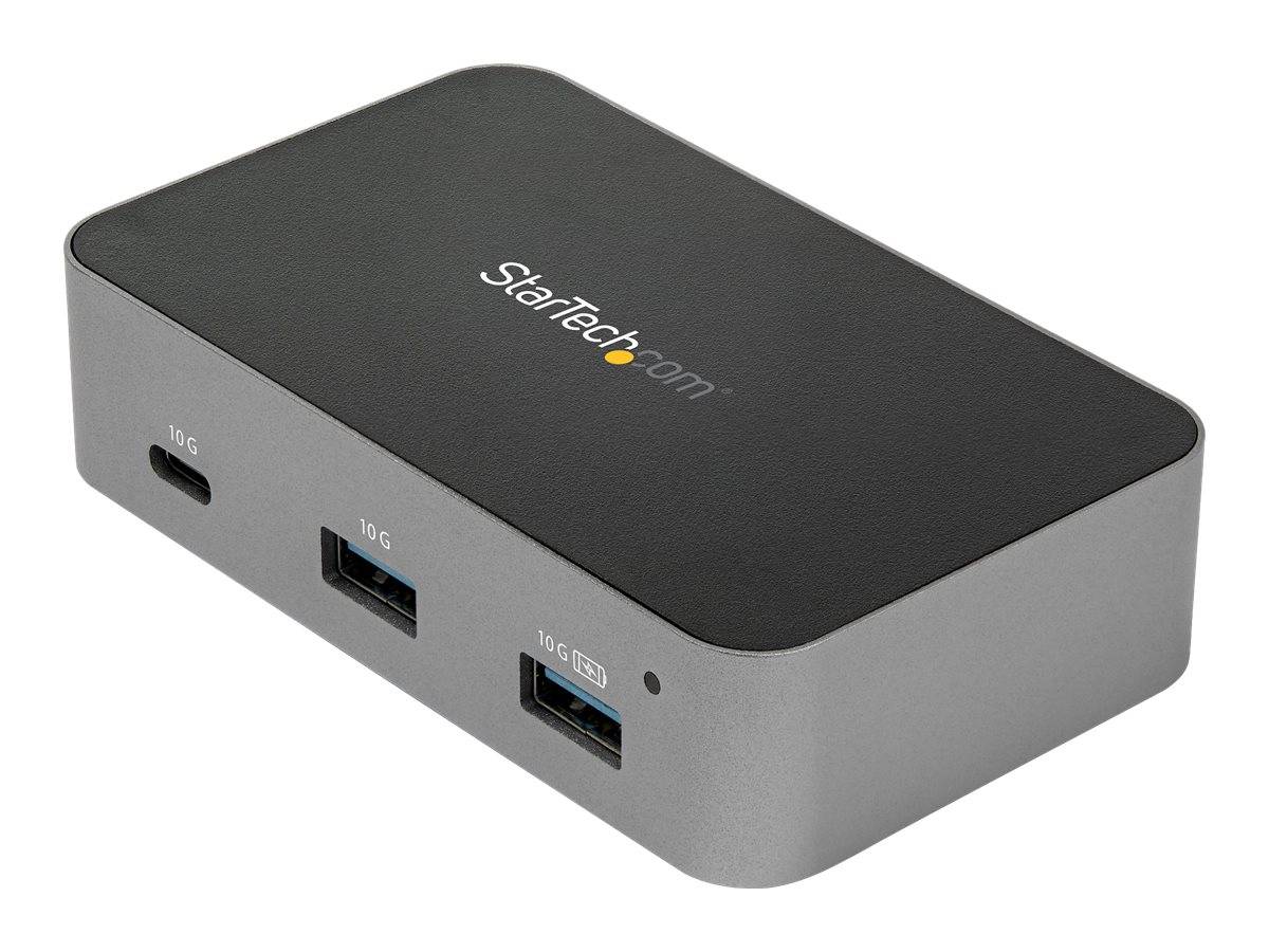 StarTech.com HB31C2A1CGS 3-Port-USB-C-Hub (LAN-Hub, 10 Gbit/s, 2x USB-A und 1x USB-C, 1m Hostkabel, powered, mit Netztei
