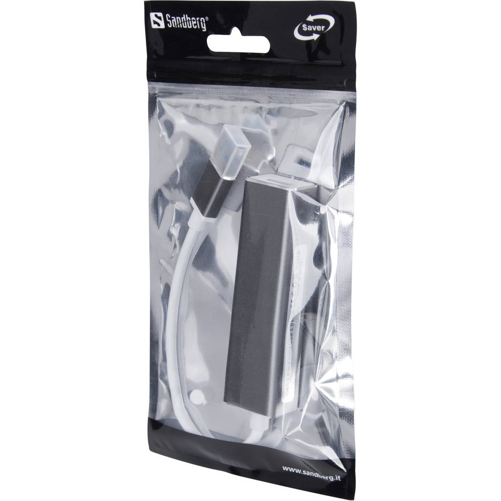 Sandberg Saver - Hub - 4 x SuperSpeed USB 3.0