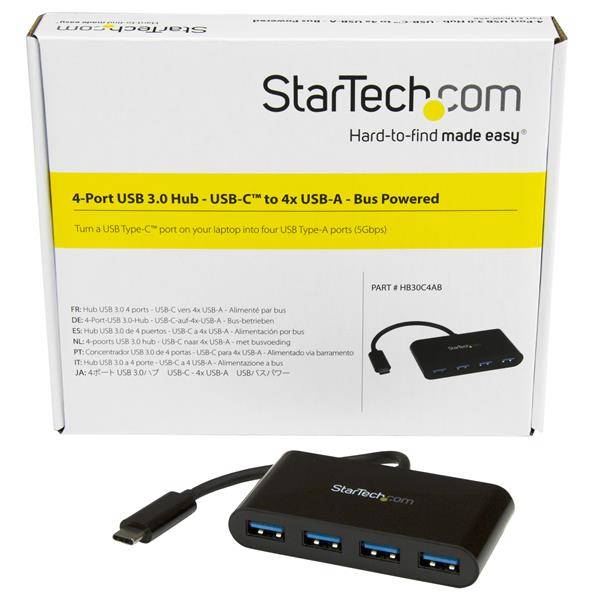 StarTech.com 4 Port USB 3.0 Hub - USB-C zu 4x USB-A
