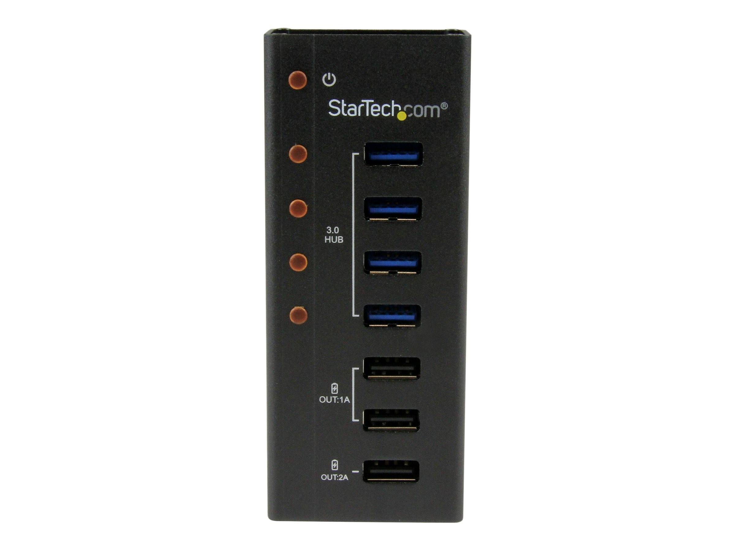 StarTech.com 4 Port USB 3.0 Hub plus 3 Ladeanschlüsse (2x 1A & 1x 2A)