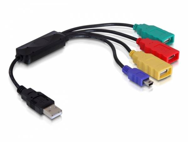 Delock USB 2.0 external 4-port cable HUB - Hub