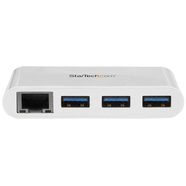 StarTech.com 3 Port USB 3.0 Hub plus Gigabit Ethernet