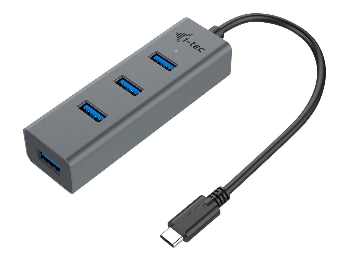 i-Tec USB-C 3.1 Metal HUB - Hub - 4 x SuperSpeed USB 3.0