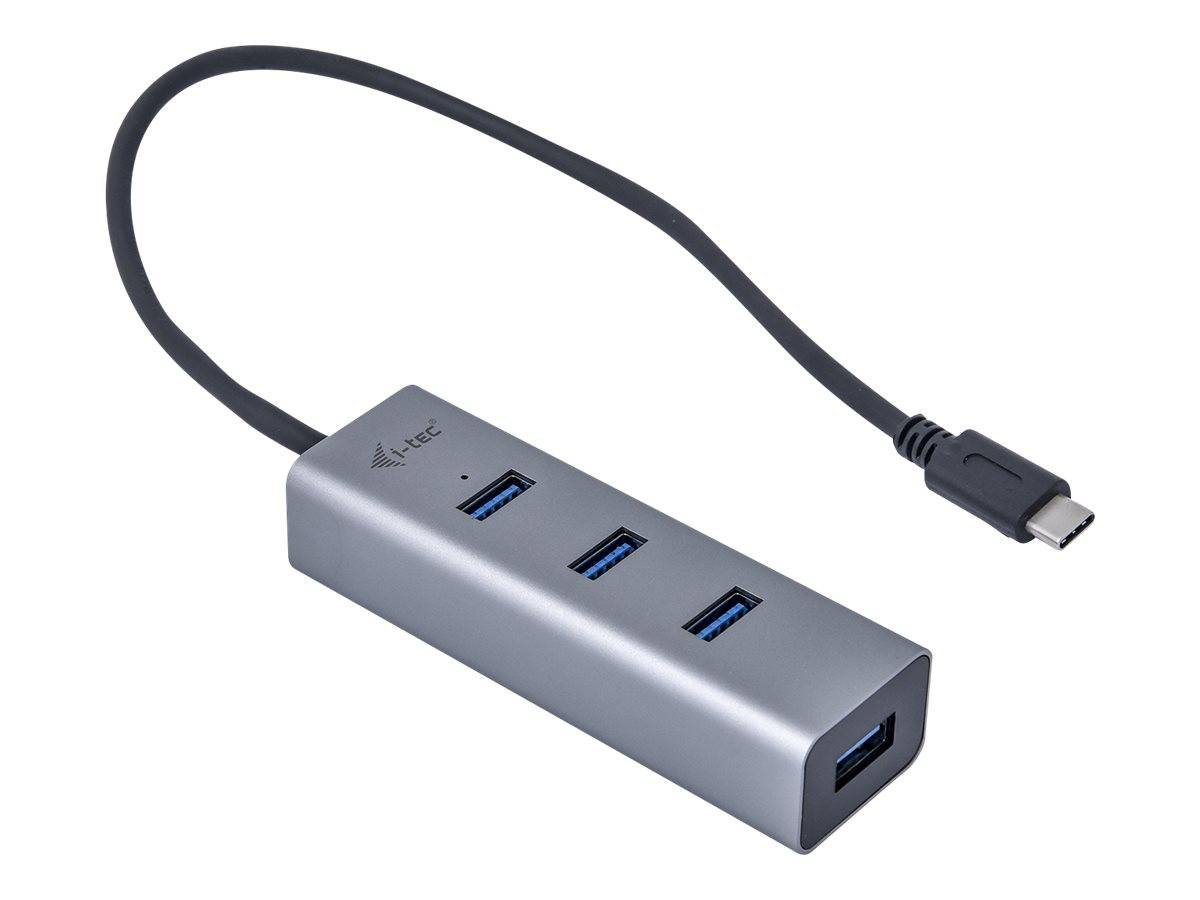 i-Tec USB-C 3.1 Metal HUB - Hub - 4 x SuperSpeed USB 3.0