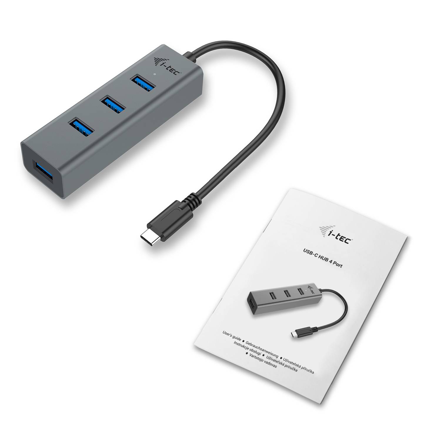 i-Tec USB-C 3.1 Metal HUB - Hub - 4 x SuperSpeed USB 3.0