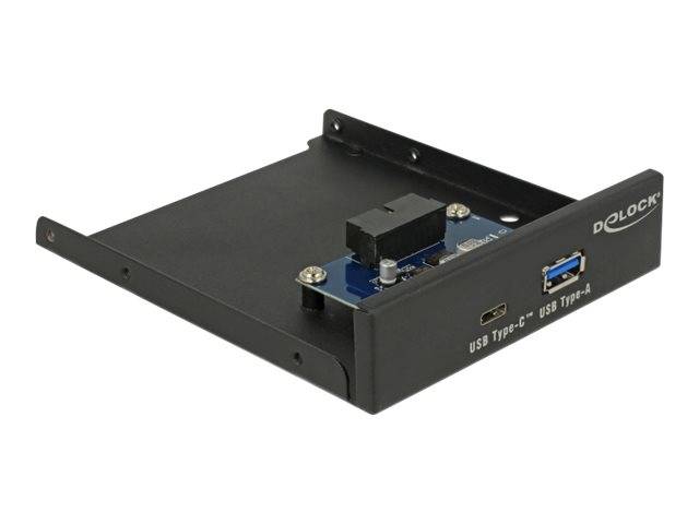 DeLOCK 3.5" USB 3.1 Gen 1 Front Panel 1 x USB Type-C + 1 x USB Typ-A
