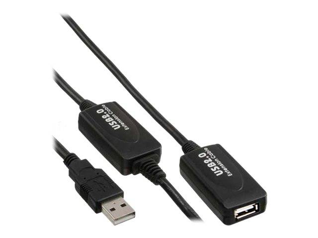 INLINE - USB 2.0 Aktiv-Verl. - mit Signalverstärkung ""Repeater"" - ST A / BU A - 15m