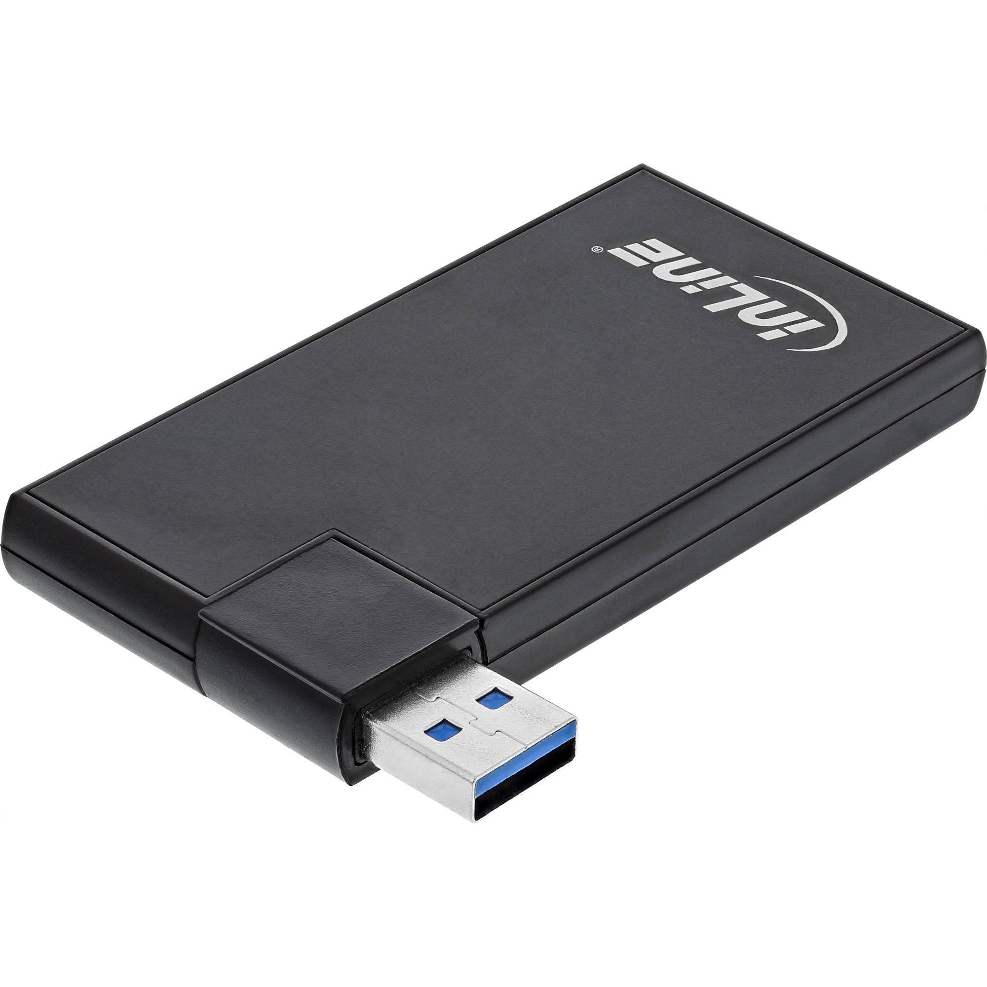 INLINE - 180 Twist Hub USB 3.0 - 4 Port - drehbar - schwarz