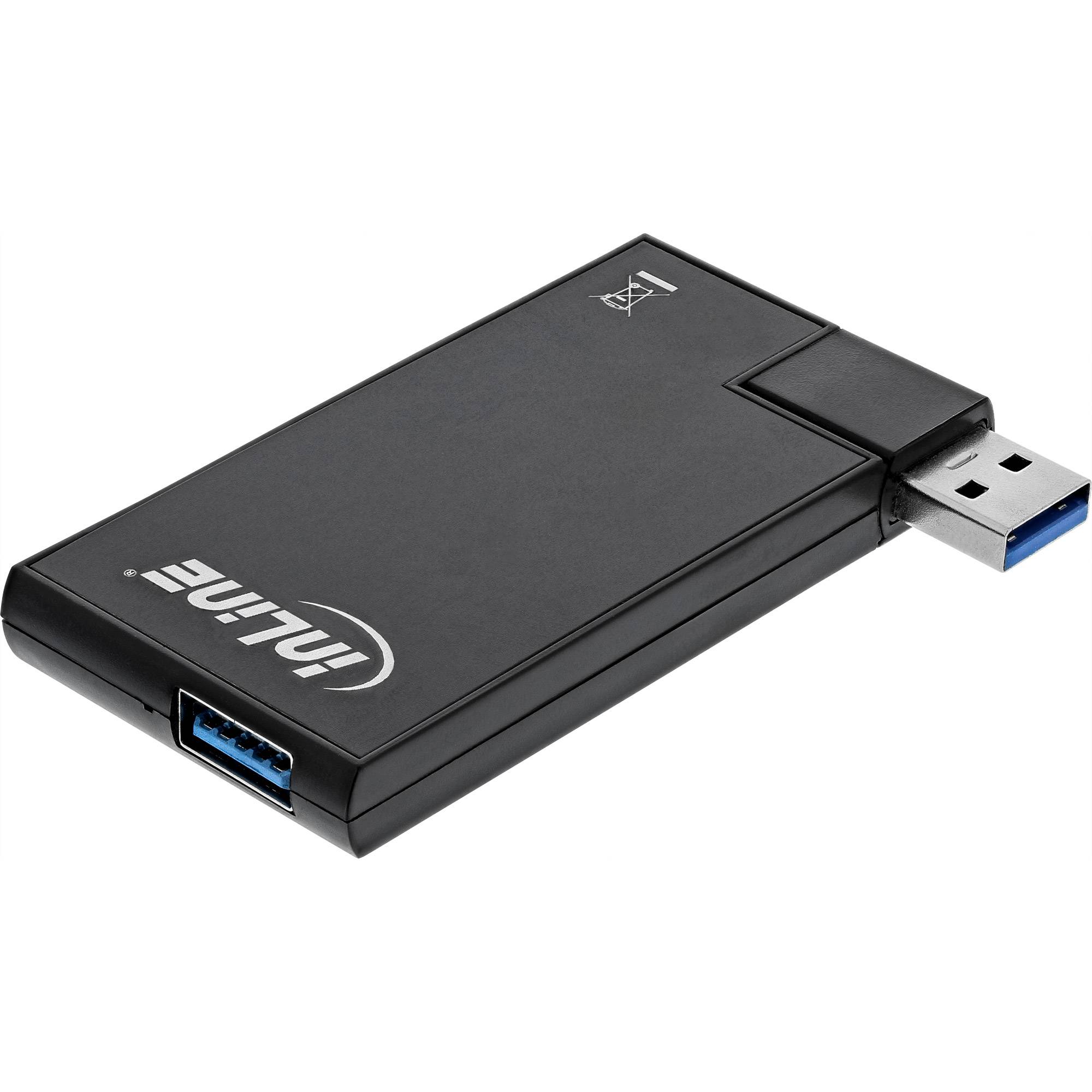 INLINE - 180 Twist Hub USB 3.0 - 4 Port - drehbar - schwarz