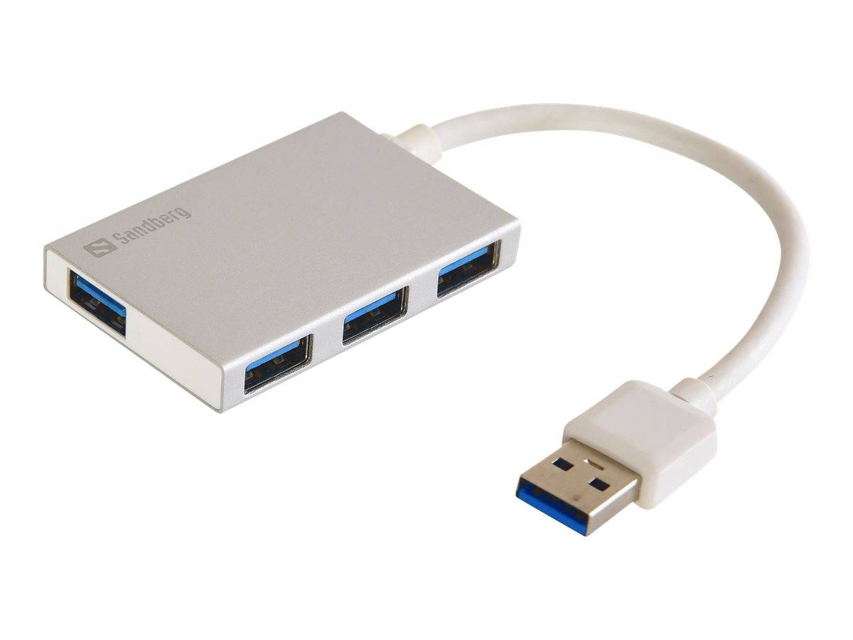 SANDBERG USB 3.0 Pocket Hub - Hub - 4 x SuperSpeed USB 3.0