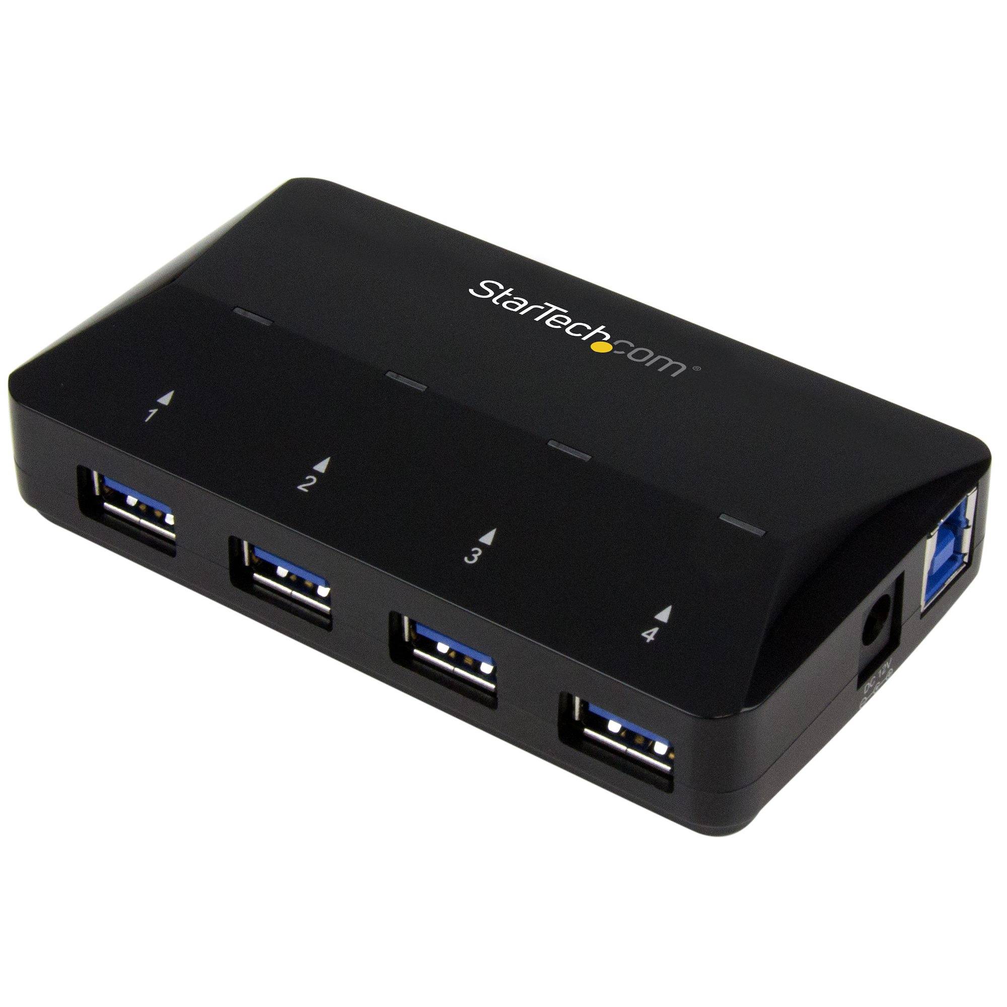 StarTech.com 4 Port USB 3.0 Hub plus dedizierter Ladeanschluss