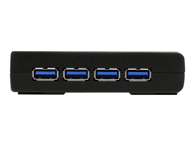StarTech.com 4 Port SuperSpeed USB 3.0 Hub - Schwarz
