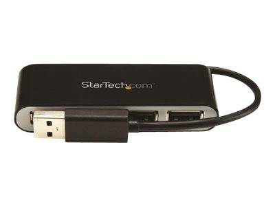 StarTech.com Mobiler 4-Port-USB 2.0-Hub mit integriertem Kabel