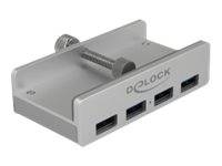 Delock Externer USB 3.0 4 Port Hub mit Feststellschraube