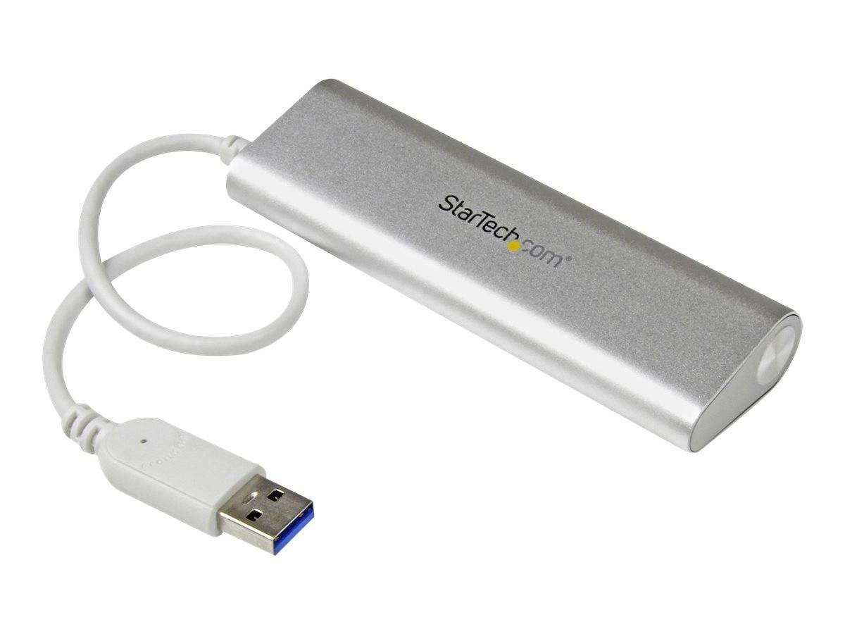 StarTech.com 4 Port kompakter USB 3.0 Hub mit eingebautem Kabel