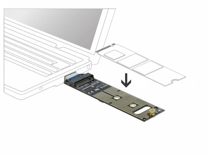 Delock - Speicher-Controller - M.2 - M.2 NVMe Card - USB 3.1 (Gen 2)