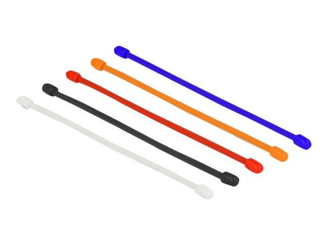 DeLOCK - Kabelbinder-Kit - 8 cm - Schwarz, weiß