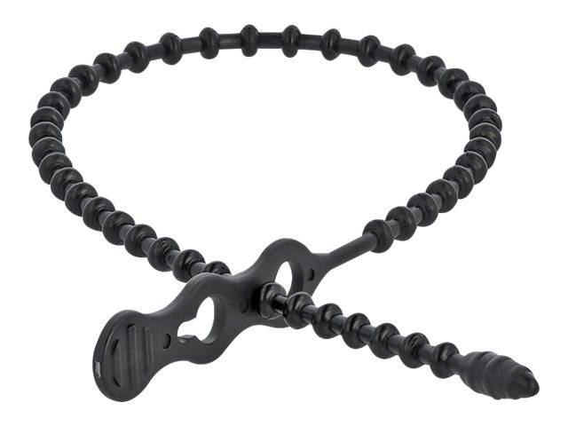 DeLOCK Beaded - Kabelbinder - 31 cm - Schwarz (Packung mit 10)