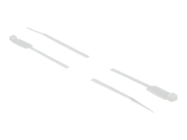 DeLOCK Cable Tie with Label Tap - Kabelbinder - 27 cm - weiß (Packung mit 10)