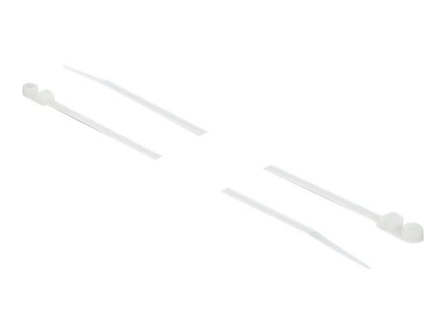 DeLOCK Cable Tie with Fastening Eyelet - Kabelbinder - 30 cm - weiß (Packung mit 10)