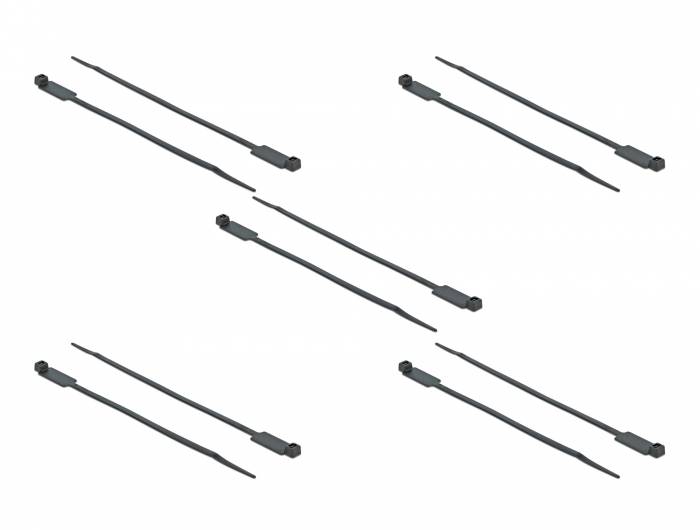 DeLOCK Cable Tie with Label Tap - Kabelbinder - 27 cm - Schwarz (Packung mit 10)