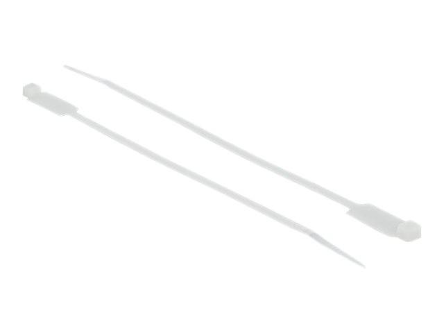 DeLOCK Cable Tie with Label Tap - Kabelbinder - 19 cm - weiß (Packung mit 10)
