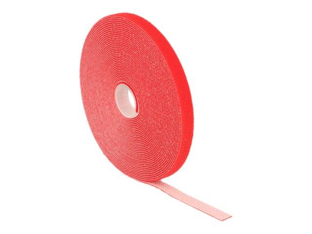 DeLOCK Velcro - Kabelbinderrolle - 10 m - Rot