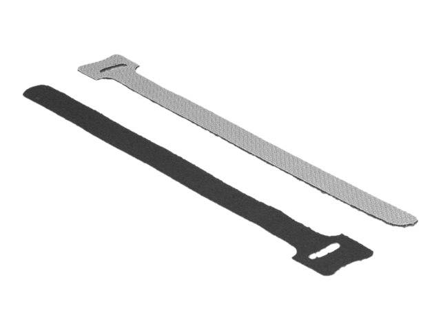 DeLOCK Velcro - Kabelbinder - 20 cm - Schwarz (Packung mit 10)