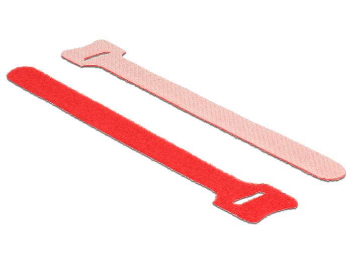 DeLOCK Velcro - Kabelbinder - 15 cm - Rot (Packung mit 10)