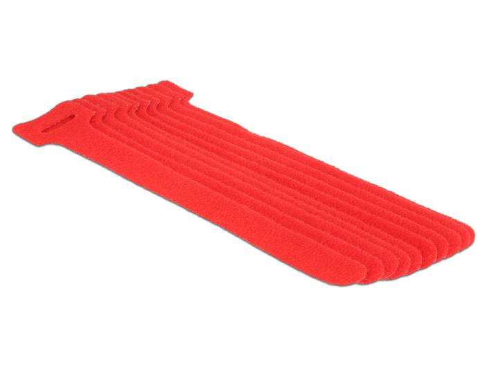 DeLOCK Velcro - Kabelbinder - 15 cm - Rot (Packung mit 10)