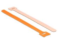 DeLOCK - Klettverschluss - 20 cm - orange (Packung mit 10)