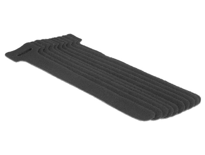 DeLOCK Velcro - Kabelbinder - 15 cm - Schwarz (Packung mit 10)
