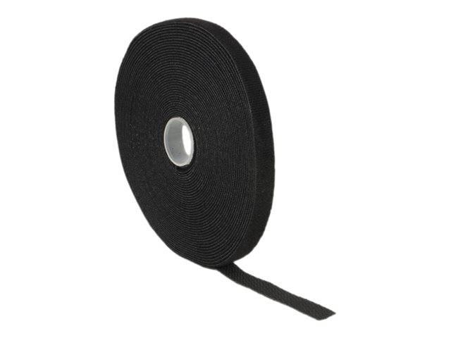 DeLOCK Velcro - Kabelbinderrolle - 10 m - Schwarz