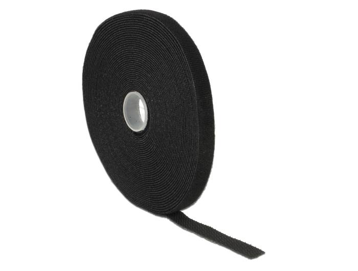 DeLOCK Velcro - Kabelbinderrolle - 10 m - Schwarz
