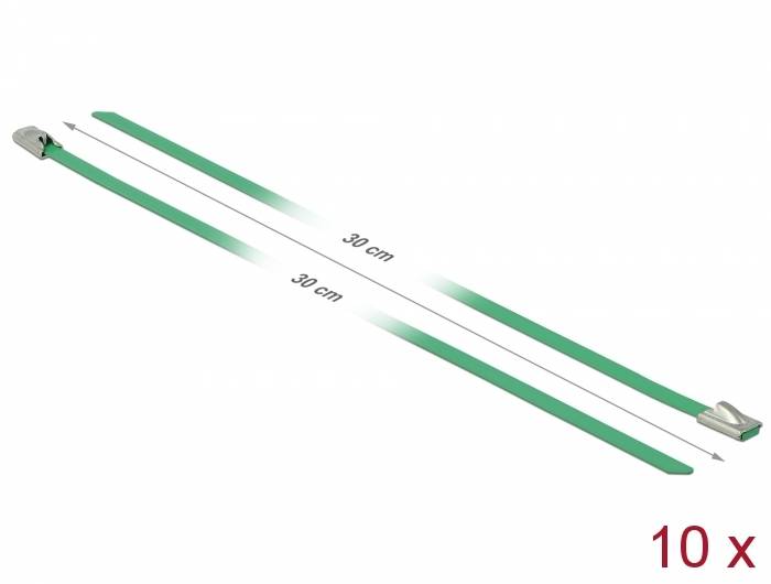 DeLOCK - Kabelbinder - 30 cm - grün (Packung