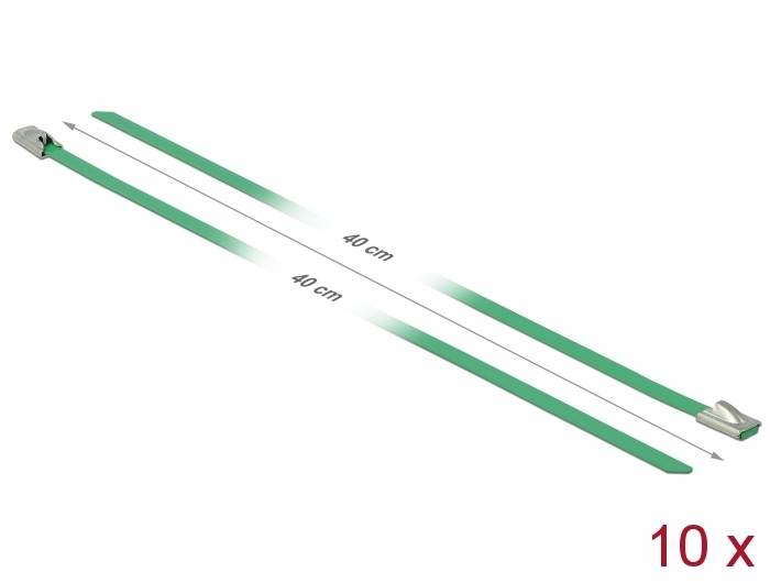 DeLOCK - Kabelbinder - 40 cm - grün (Packung
