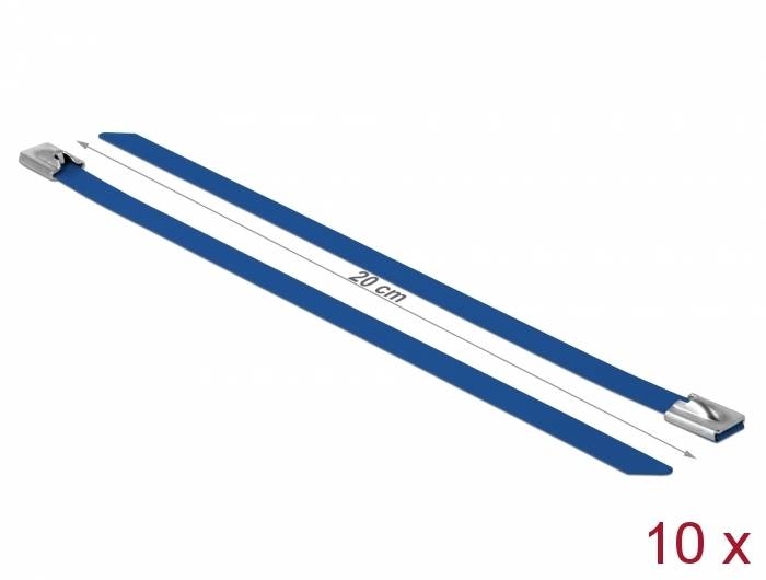 DeLOCK - Kabelbinder - 20 cm - Blau (Packung