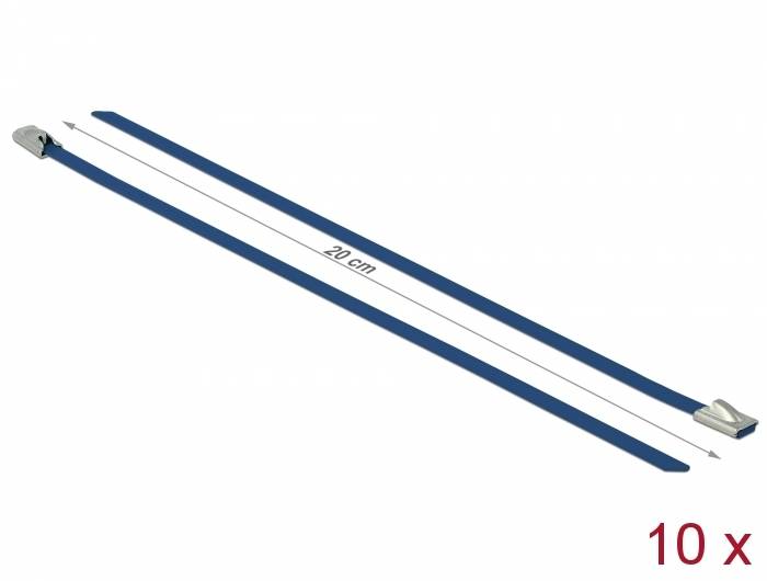 DeLOCK - Kabelbinder - 20 cm - Blau (Packung