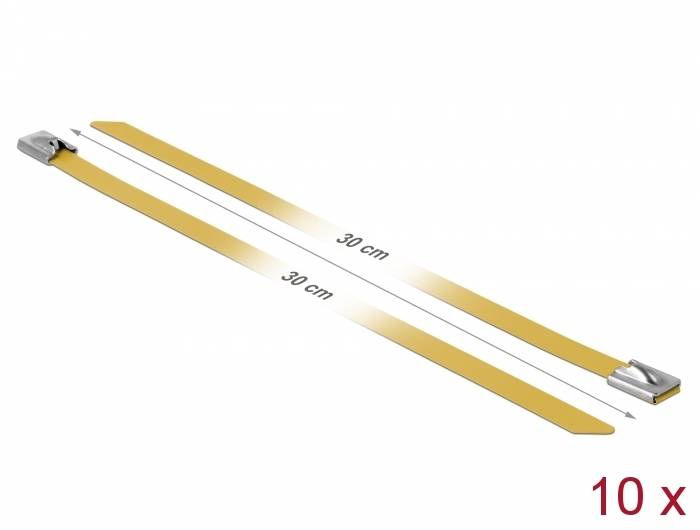 DeLOCK - Kabelbinder - 30 cm - Gelb (Packung