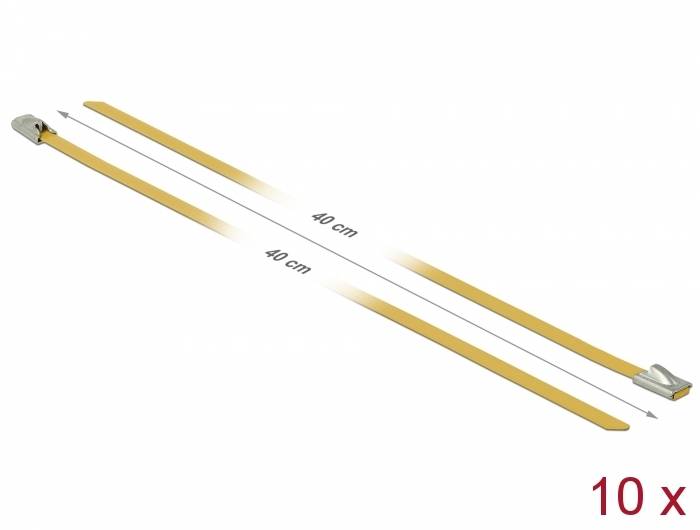 DeLOCK - Kabelbinder - 40 cm - Gelb (Packung