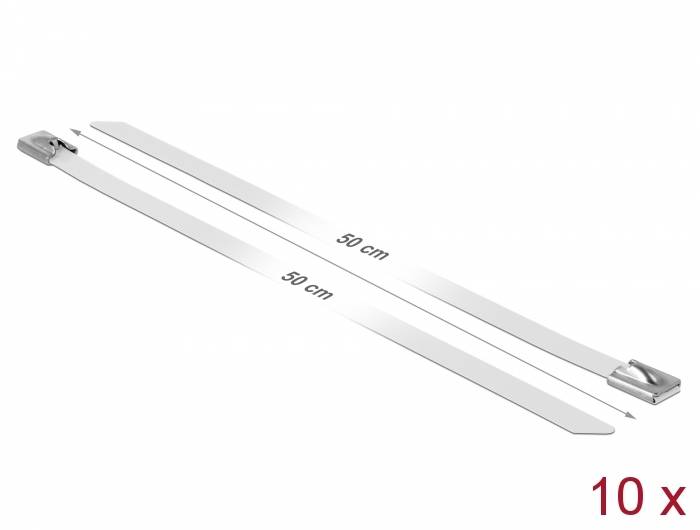 DeLOCK - Kabelbinder - 50 cm - weiß (Packung