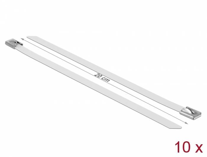 DeLOCK - Kabelbinder - 20 cm - weiß (Packung