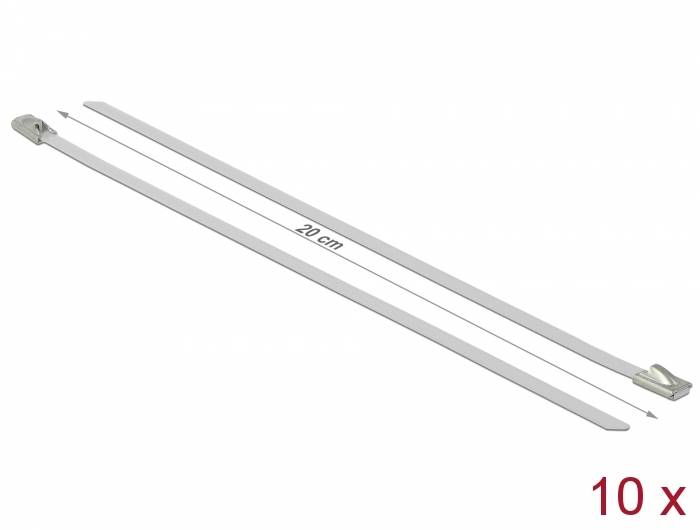 DeLOCK - Kabelbinder - 20 cm - weiß (Packung